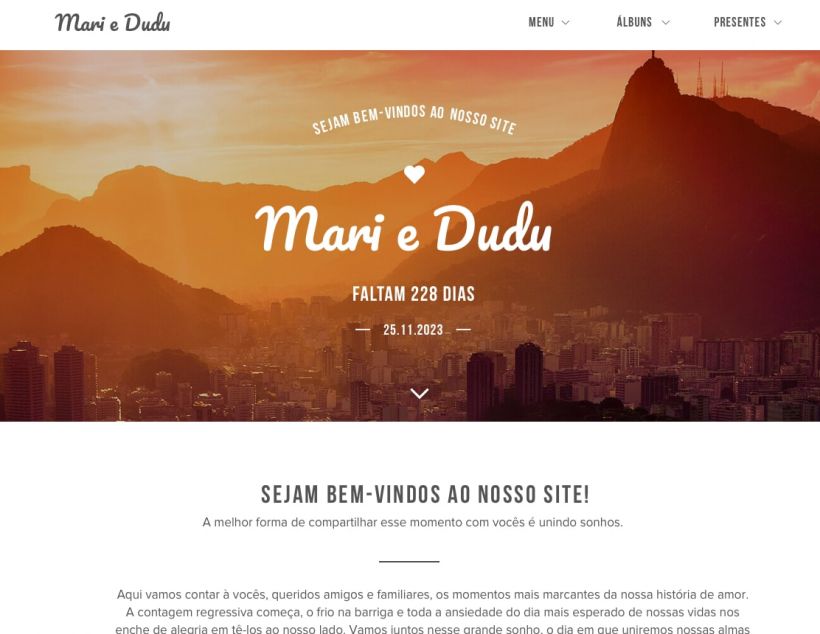 Web site Personalizado da sua Festa